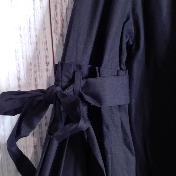 Free People So Obviously Yours poplin bell sleeve blouse bow details & buttons - Picture 5 of 15